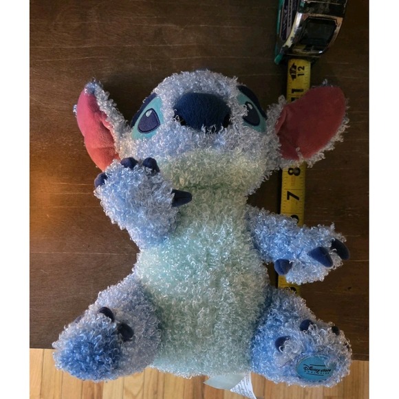 Disney Store Exclusive 12" Stitch Plush Doll Rare Curly Hair Gumdrop Blue - Picture 6 of 6